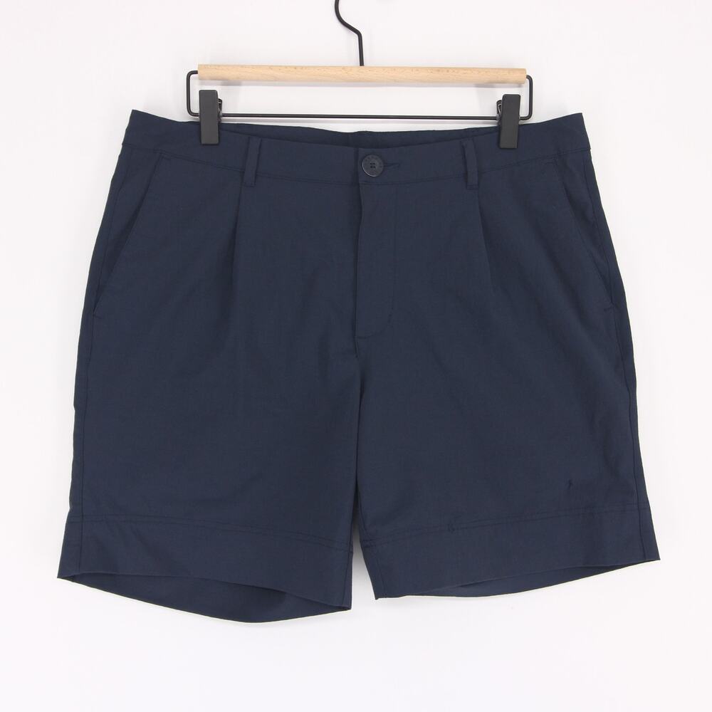 Helly Hansen Siren Shorts Womens L Navy Quick Dry Stretch UPF 50 Pleated Travel